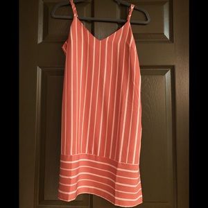 Mauve/Pink & White Striped Dress